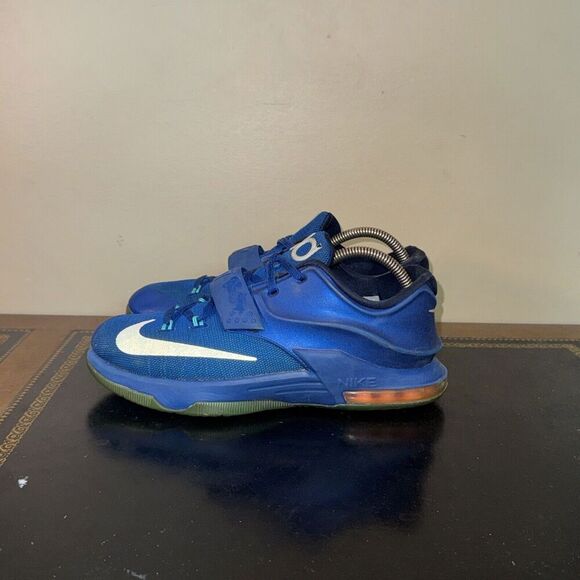 Nike KD 7 Low Elevate Blue White 669942-400 Gs Gradeschool Boys Size 7Y - Picture 3 of 5